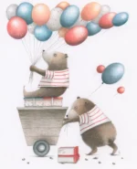 Dva medvedka z baloni